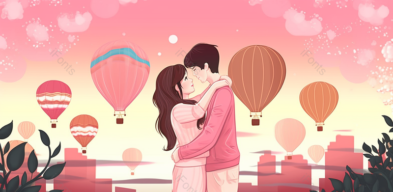 手绘卡通520情人节情侣拥抱插画,插画/手绘图,插画/手绘图库,插画/手绘图下载,插画/手绘